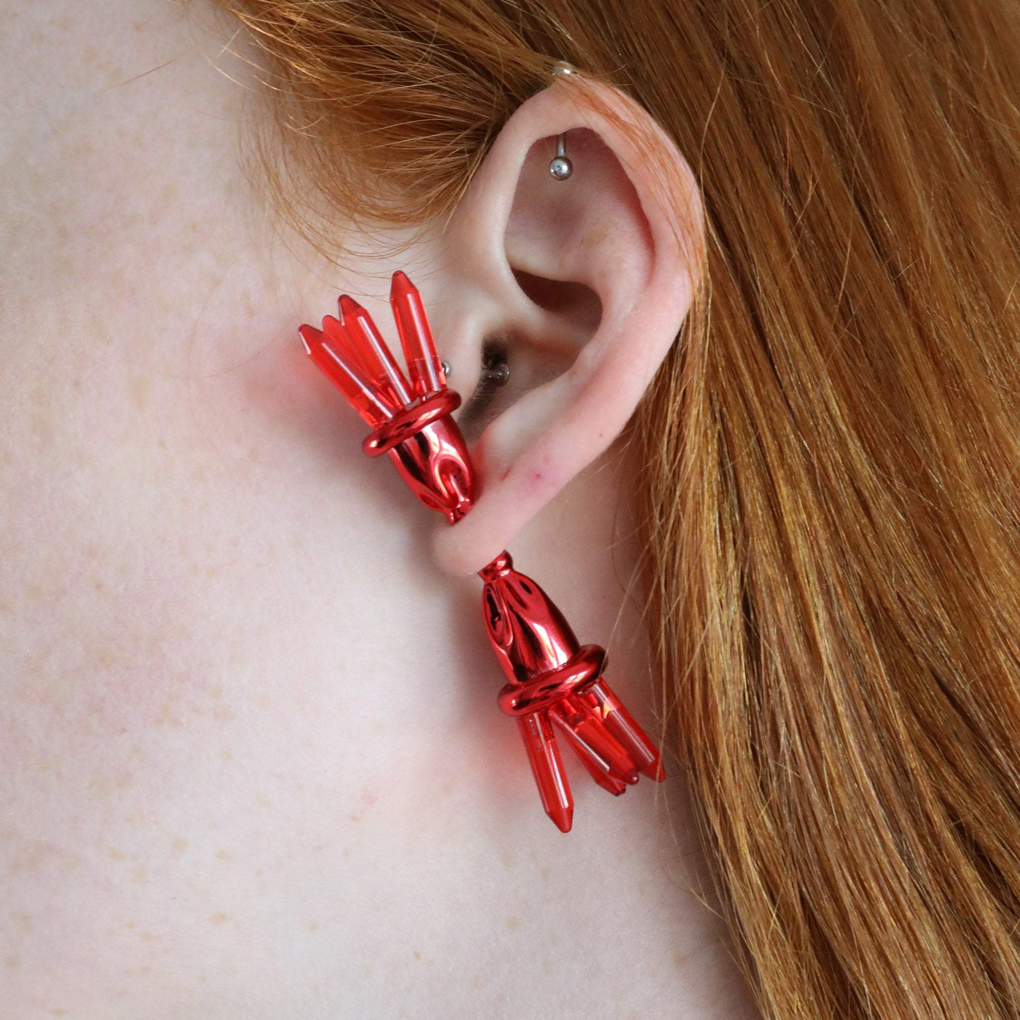 Phygital Wanderlust Earring with Silver & E-Waste